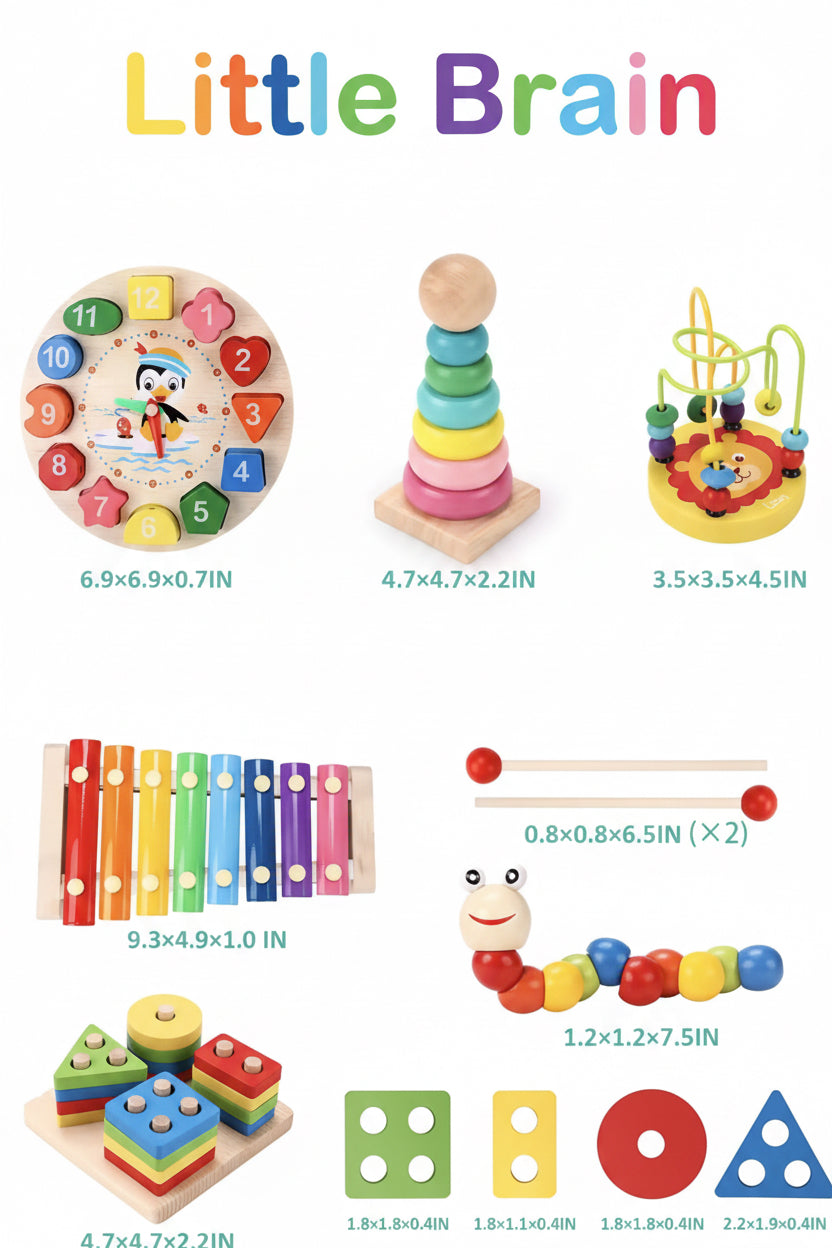 5-6pcs/set Montessori Wooden Toys for Babies Boy Girl Gift Baby Development Games Wood Puzzle for Kids Educational Learning Toy