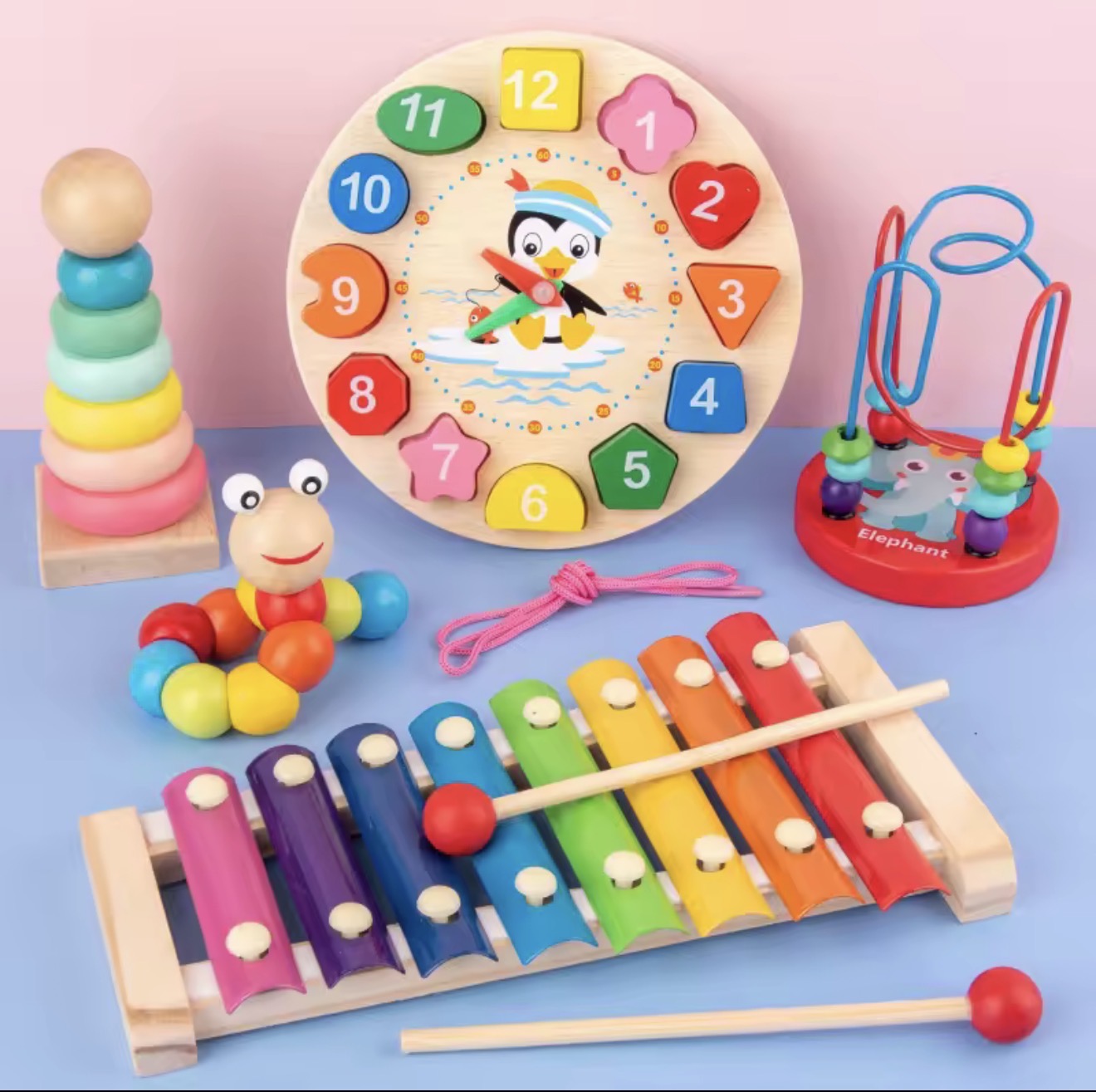 5-6pcs/set Montessori Wooden Toys for Babies Boy Girl Gift Baby Development Games Wood Puzzle for Kids Educational Learning Toy
