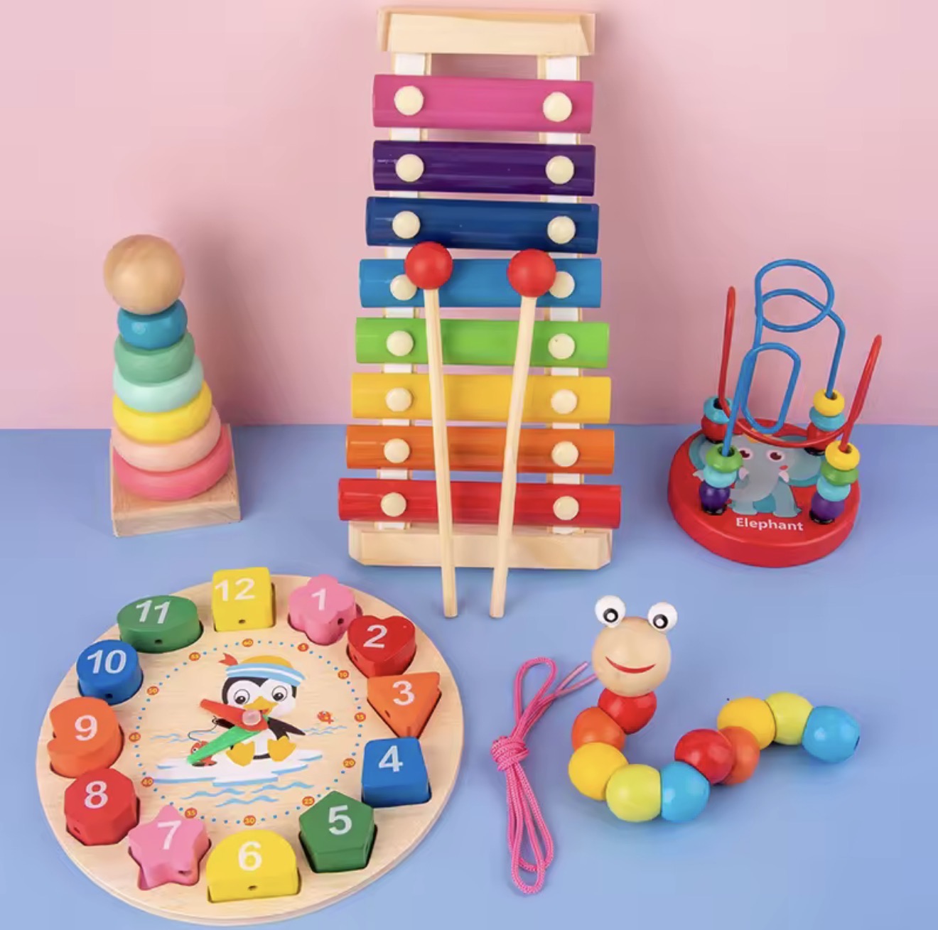 5-6pcs/set Montessori Wooden Toys for Babies Boy Girl Gift Baby Development Games Wood Puzzle for Kids Educational Learning Toy
