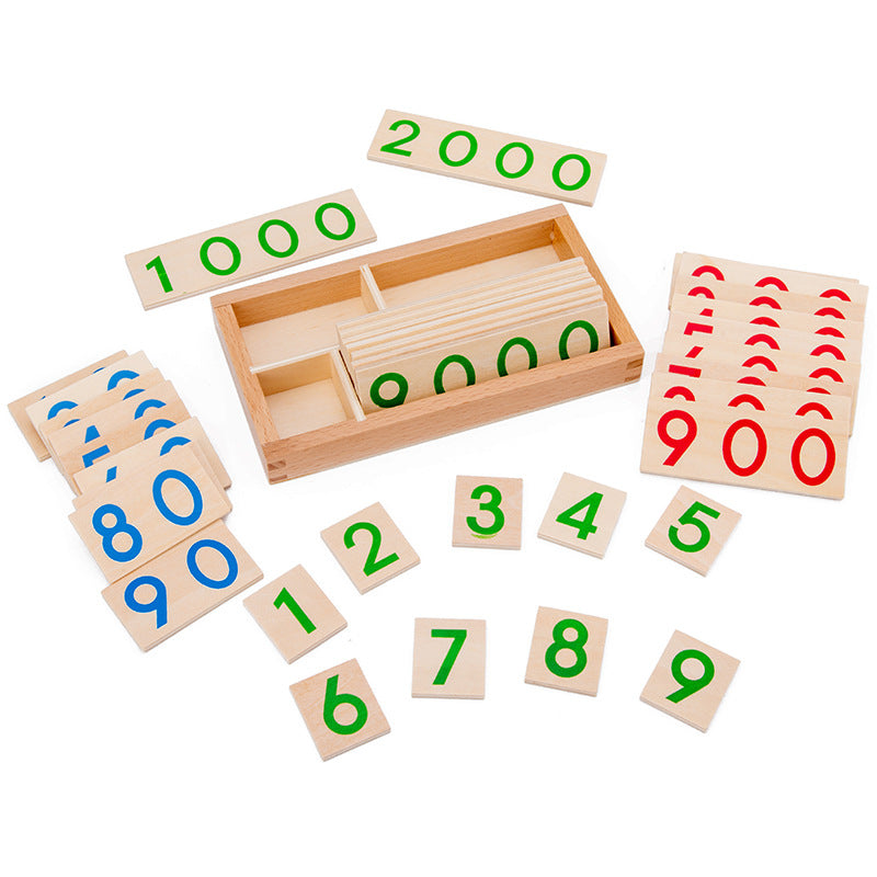 Little Brain™ - Montessori Wooden Number Cards