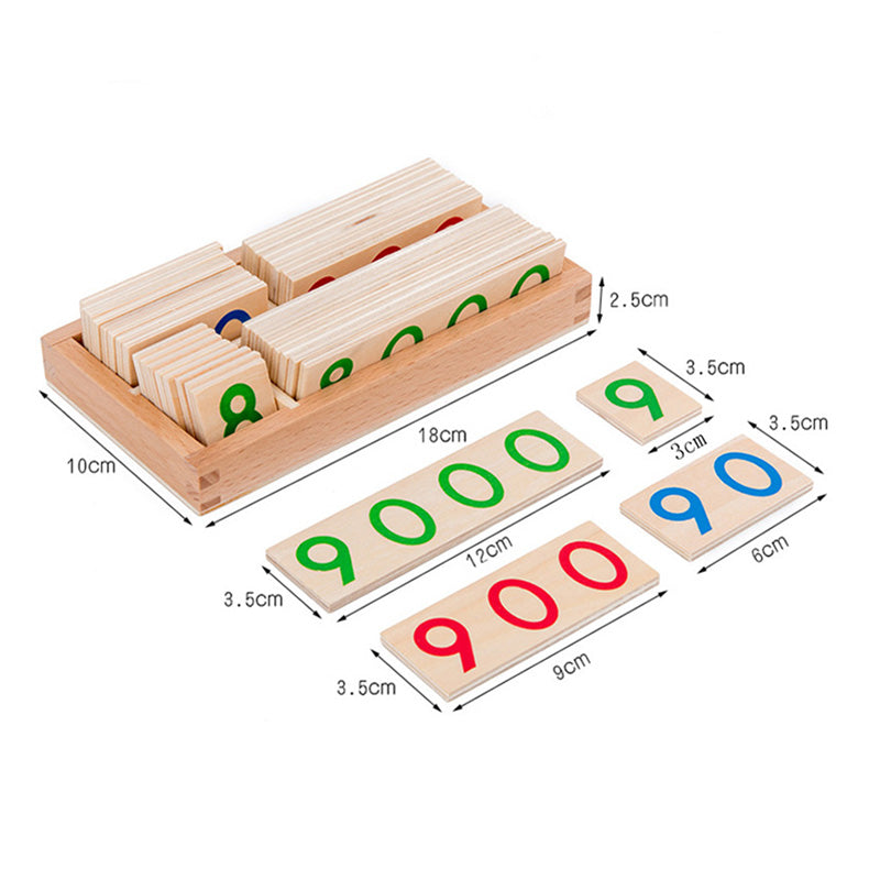 Little Brain™ - Montessori Wooden Number Cards